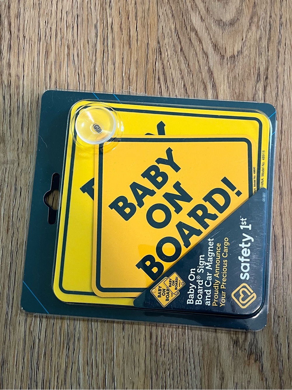 Safety 1st Yellow "Baby On Board" Car Sign with Suction Cup